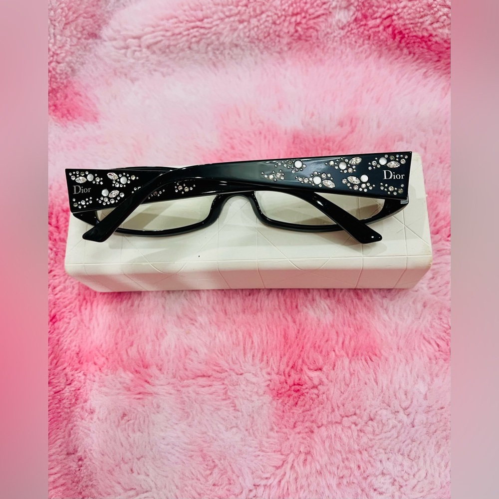 NWOT Christian Dior women’s eyeglasses eyewear beautiful fancy 🎁 black birthday - Picture 4 of 8